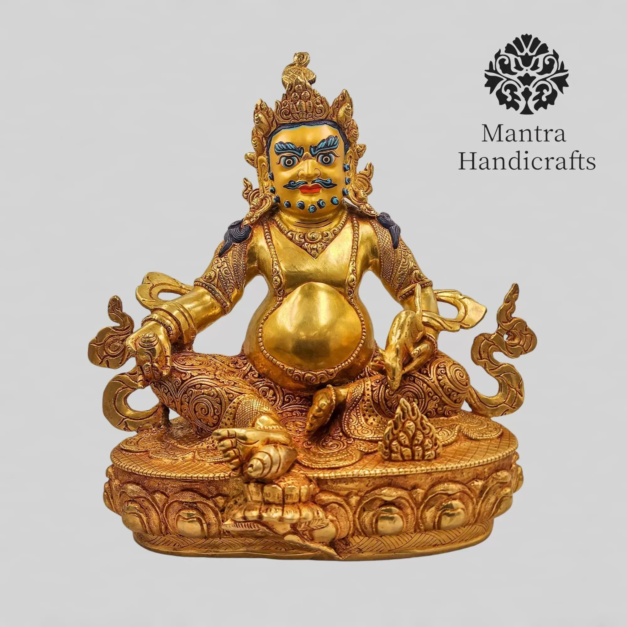Yellow Jambhala Statue | Wealth Deity Buddha Statue