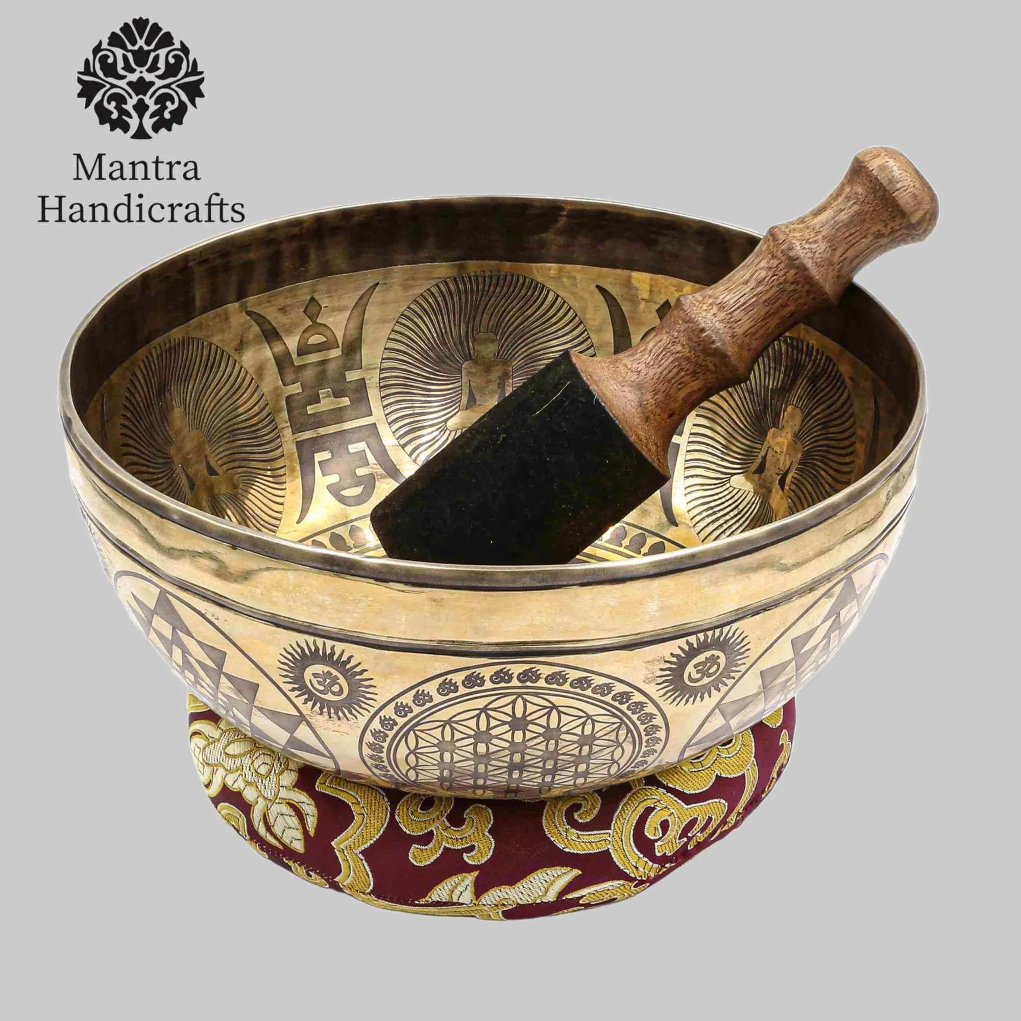 Yoga Man Carved Singing Bowl - Image 3