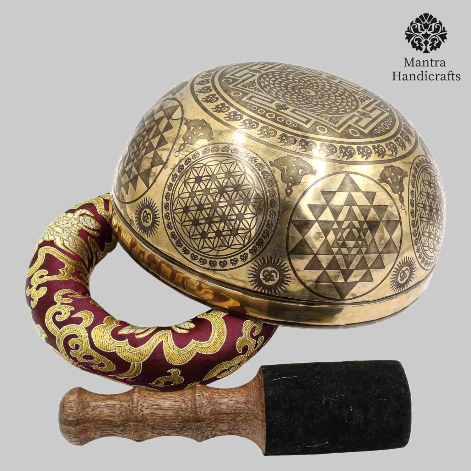 Yoga Man Carved Singing Bowl - Image 6