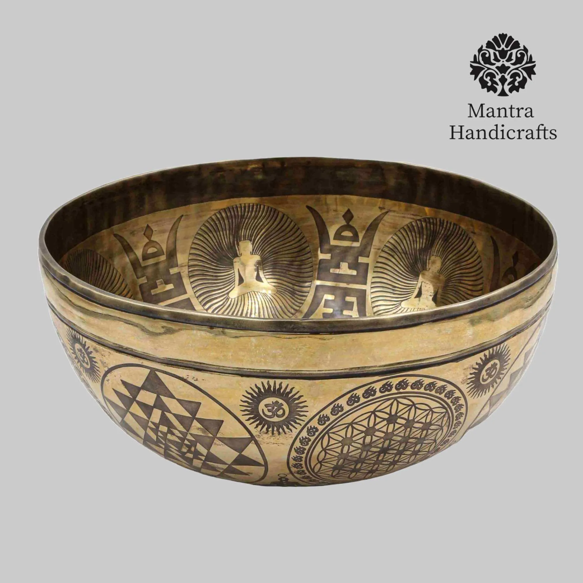 Yoga Man Carved Singing Bowl - Image 2