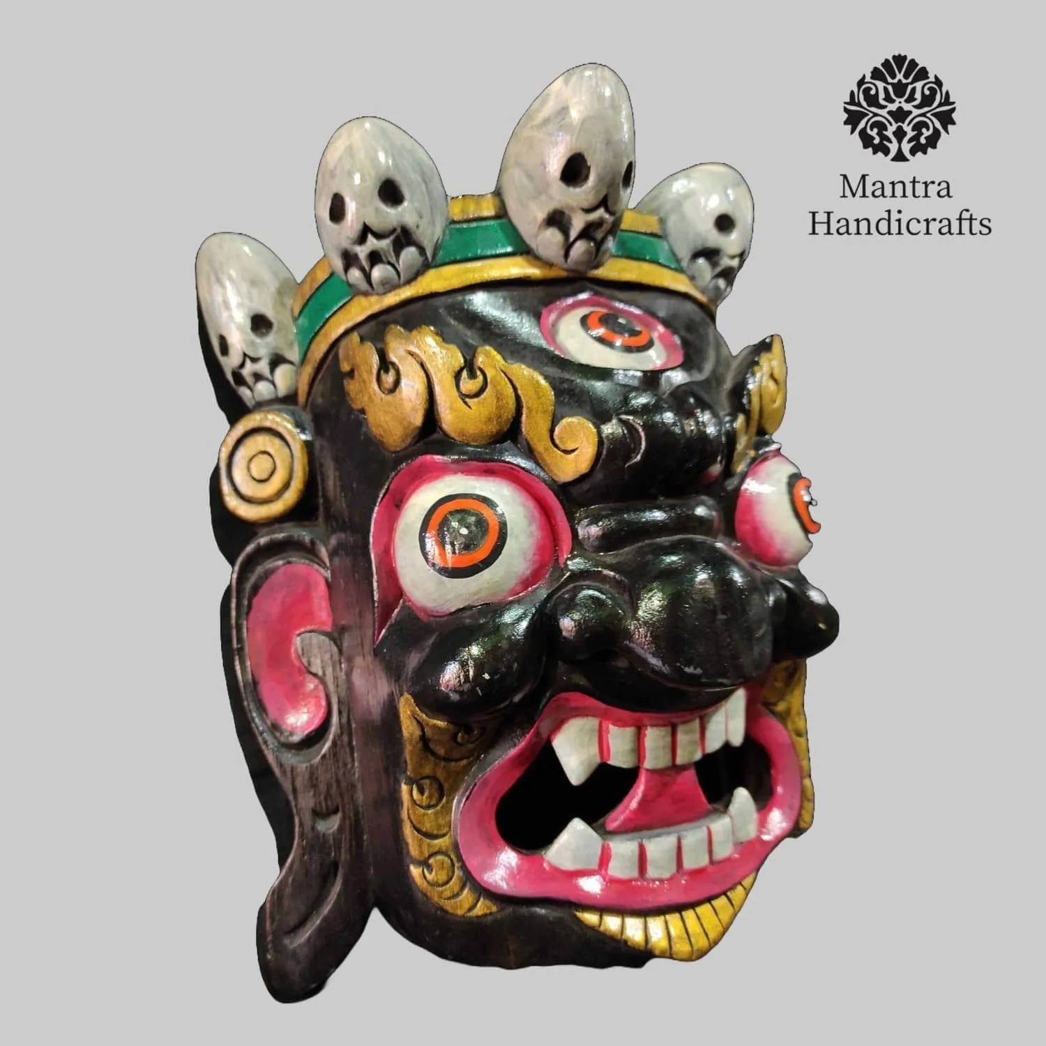 Tibetan Mahakala Wooden Mask - Image 8