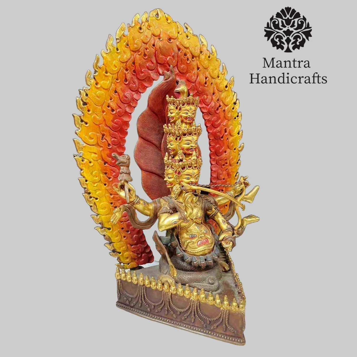 Rahula Statue | 24K Gold Gilded Figure 3 Rahula Statue | 24K Gold Gilded Figure - Image 3