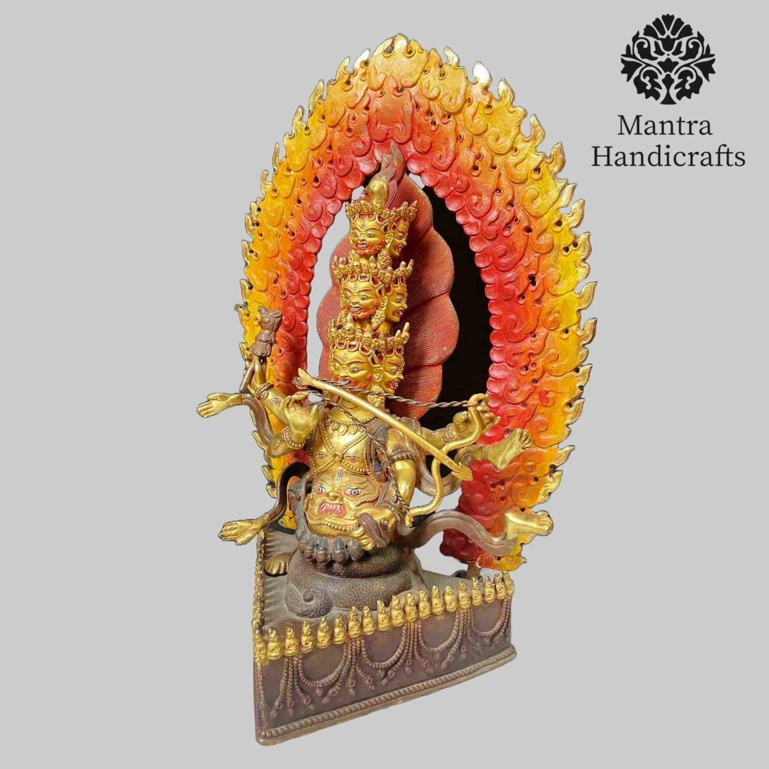 Rahula Statue | 24K Gold Gilded Figure 2 Rahula Statue | 24K Gold Gilded Figure - Image 2