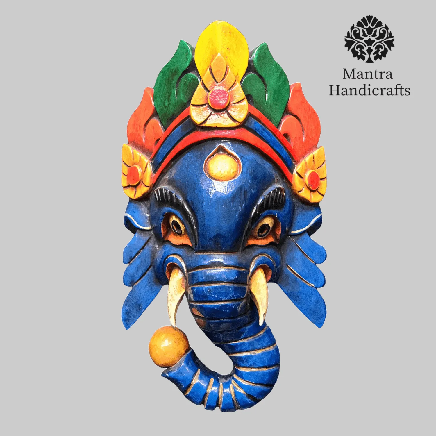 Wooden Lord Ganesh Mask | Wall Hanging Decor