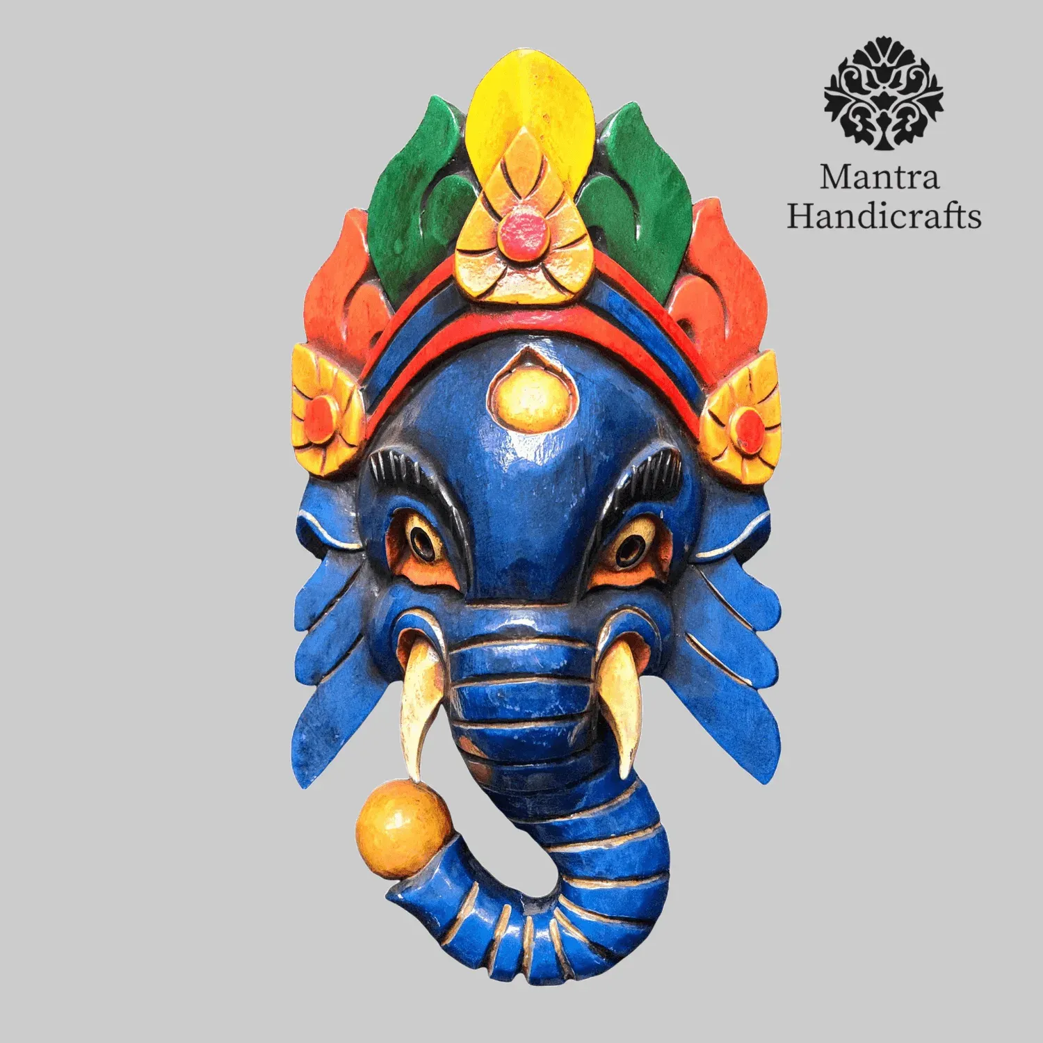 Wooden Lord Ganesh Mask | Wall Hanging Decor