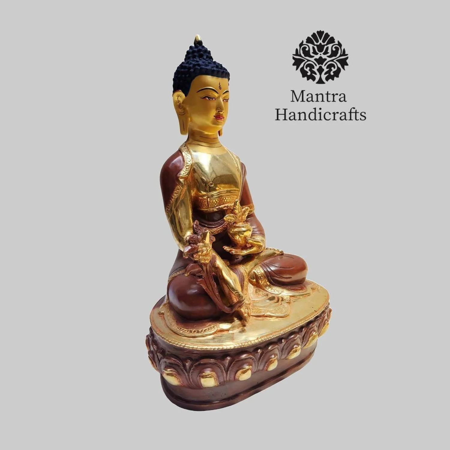 Medicine Buddha Statue | 24K Gold Gilded Healing Icon - Image 6