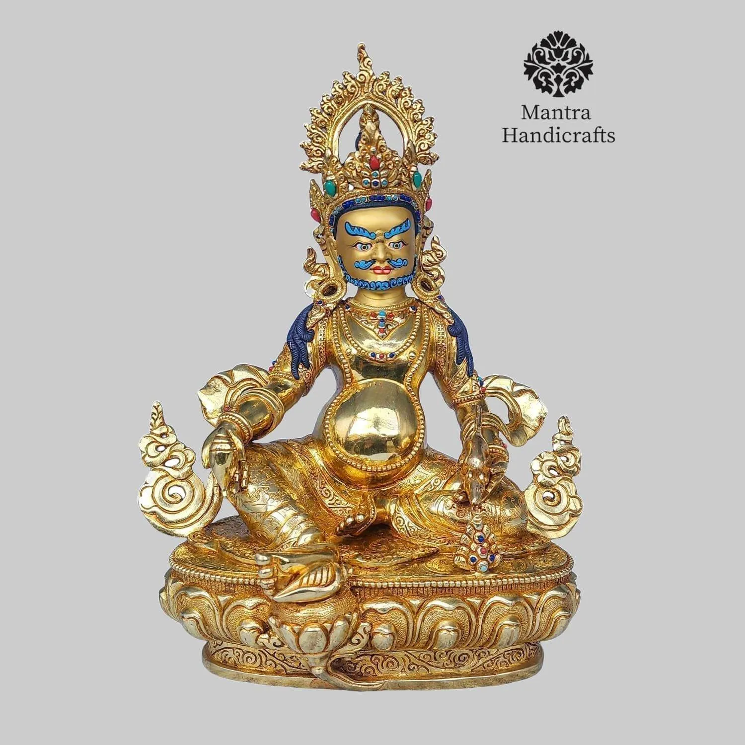 Kuber / Jambhala Statue | Gold, Stones & Sacred Art