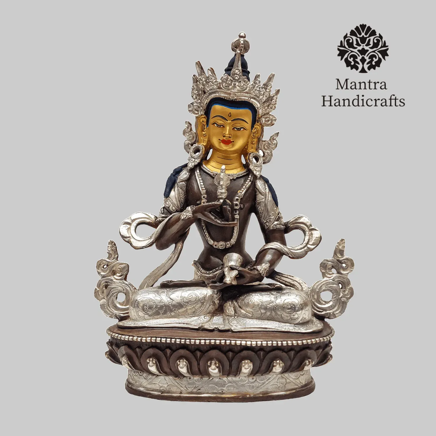 23cm Vajrasattva Statue | Gold Gilded Face