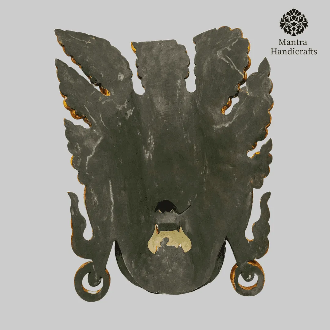 Bhairav Wooden Mask 4 Bhairav Wooden Mask back