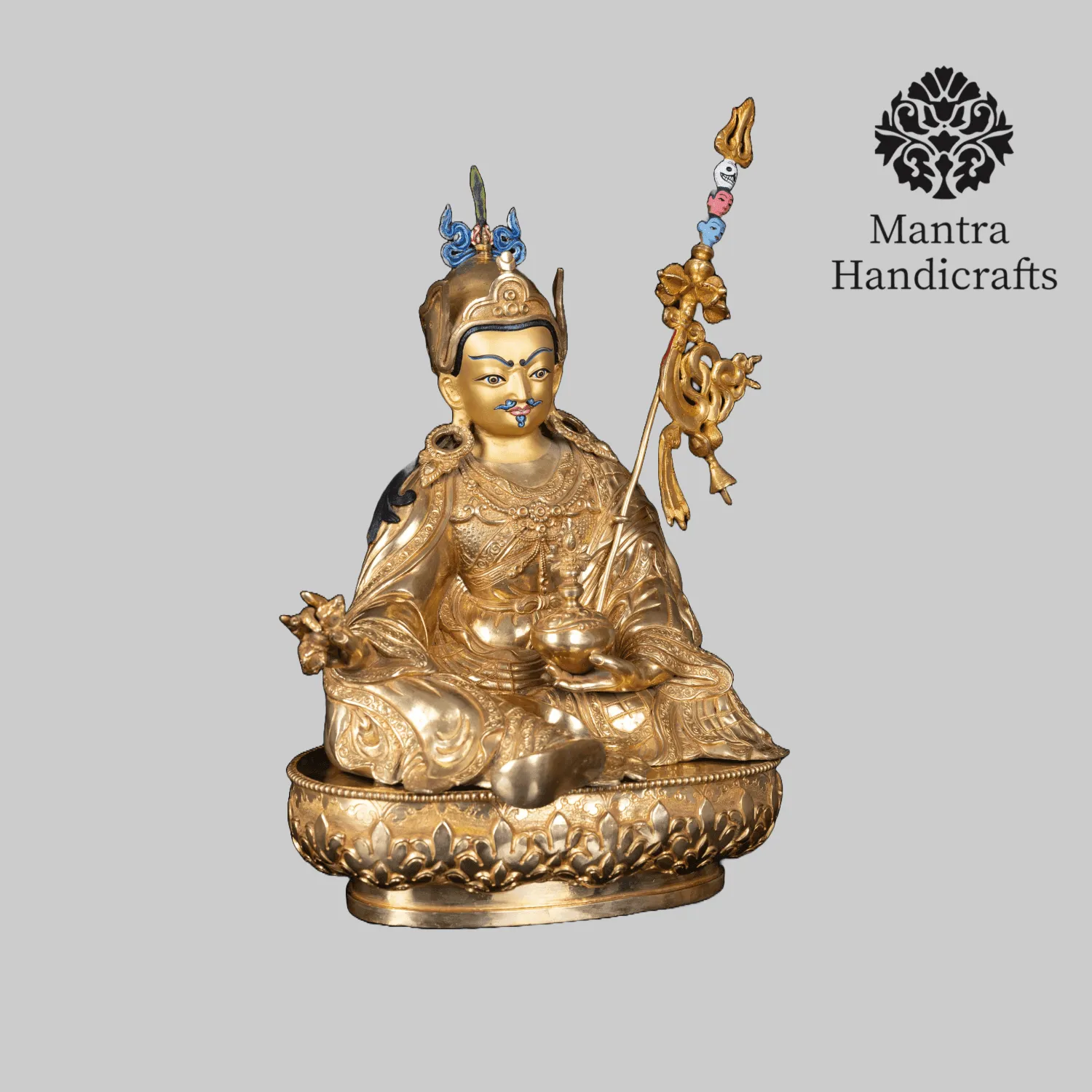 Tibetan Padmasambhava Statue | Lotus Born, Tantric Master