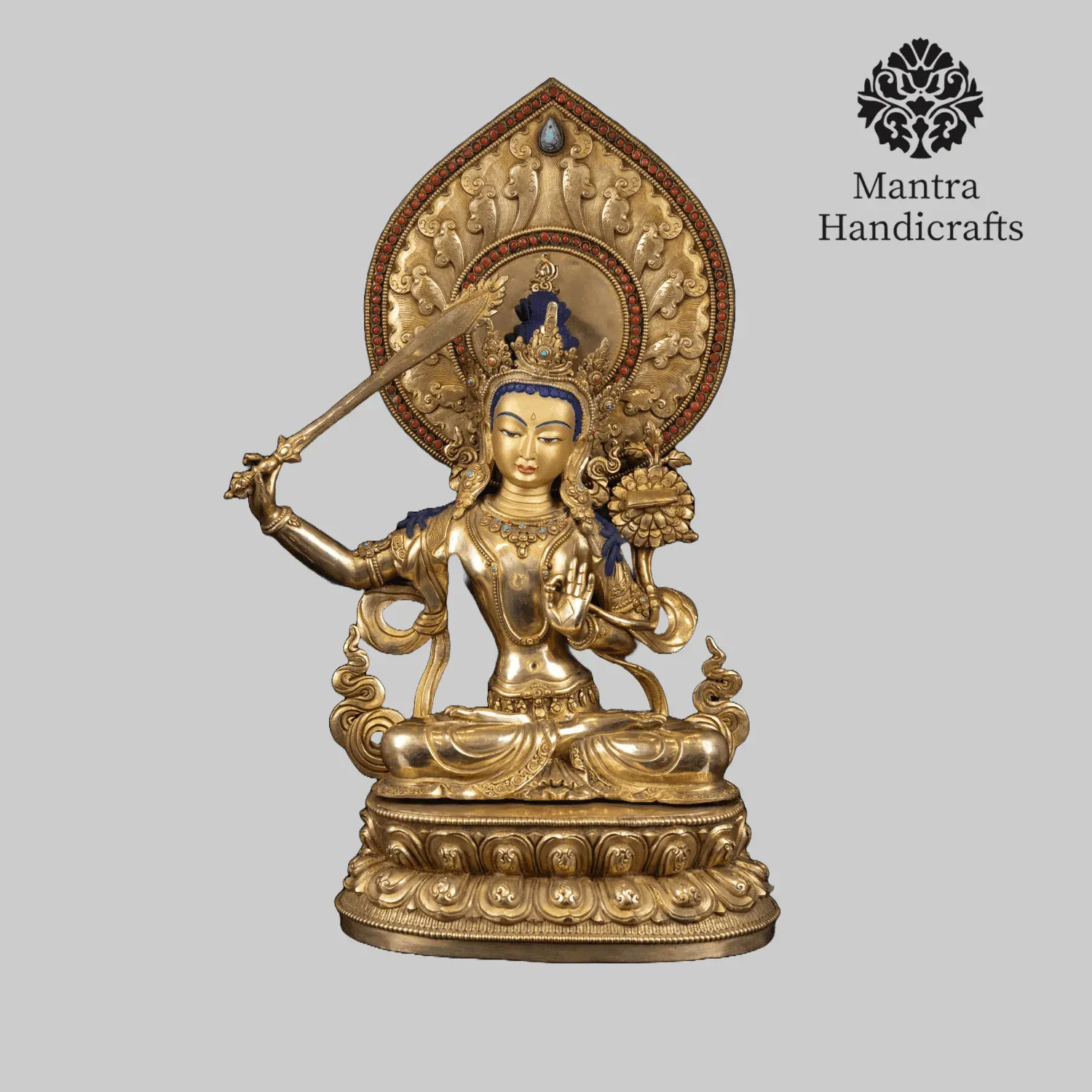 Manjushree Statue With Crown
