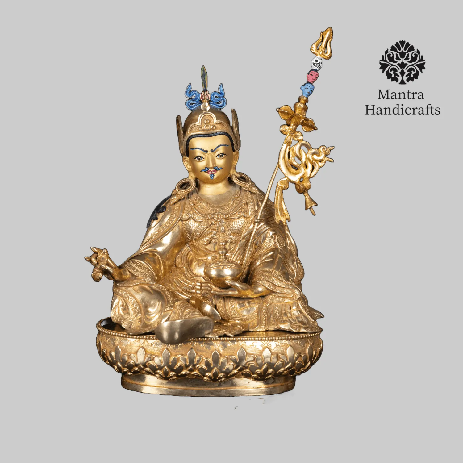 Tibetan Padmasambhava Statue | Lotus Born, Tantric Master