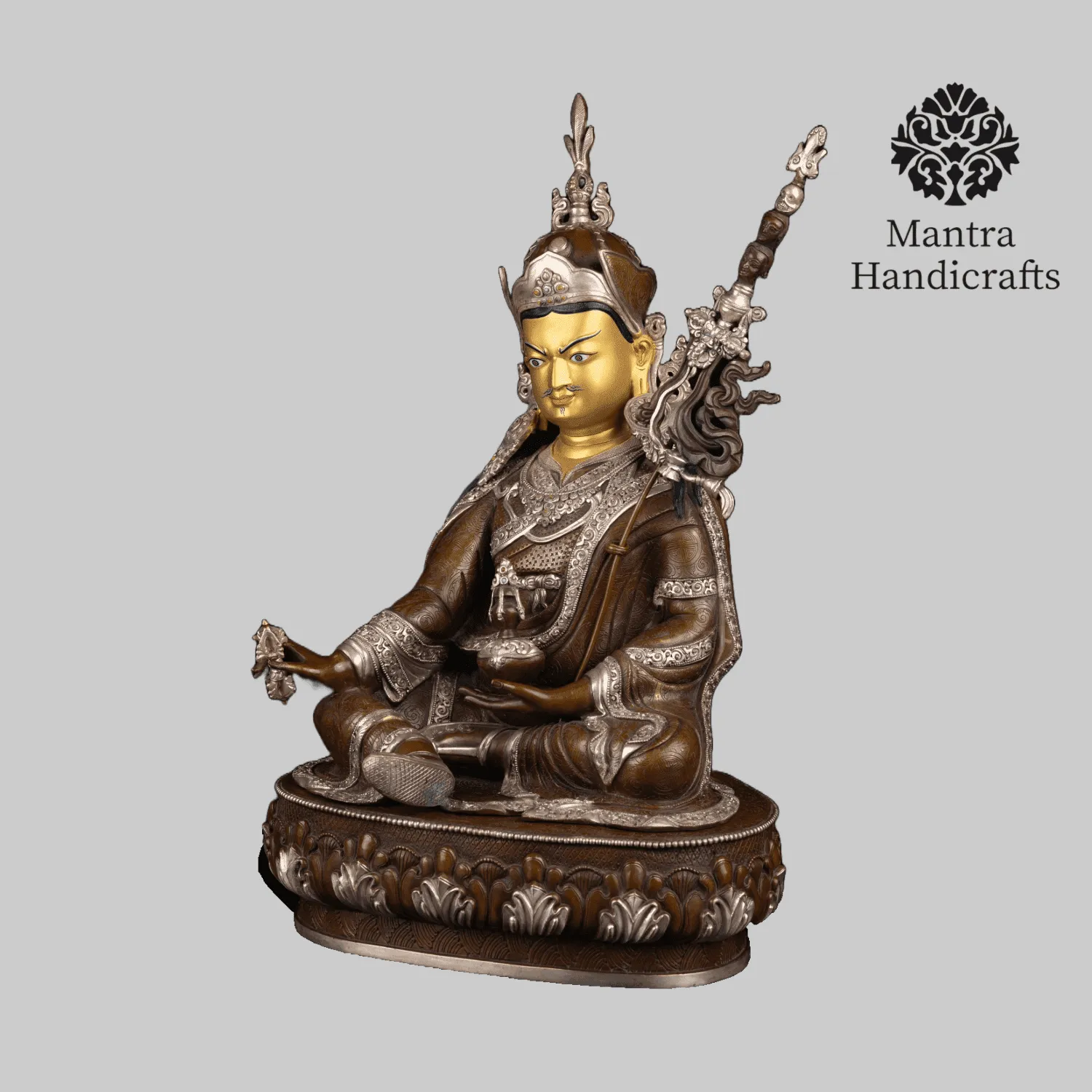 Guru Rinpoche Oxidized Statue