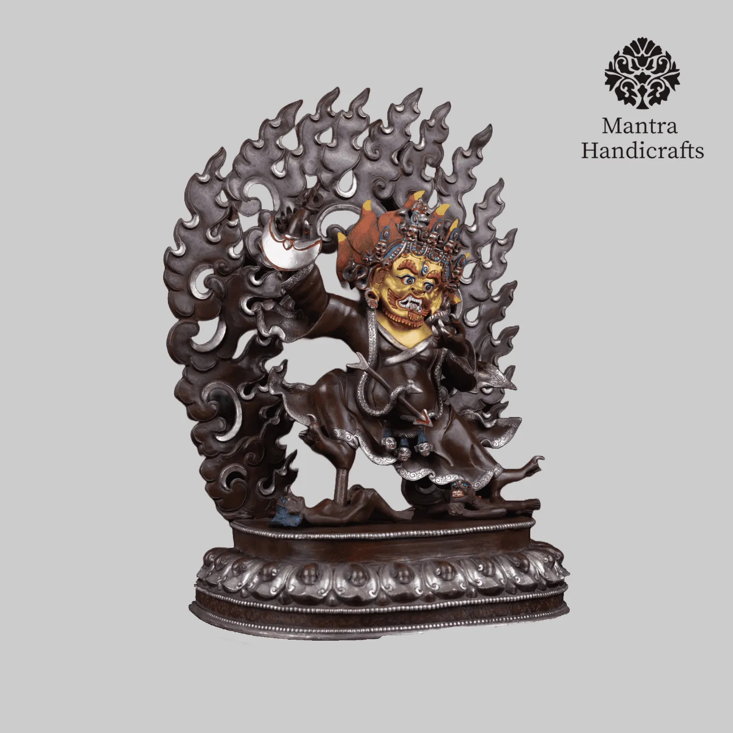 Two-armed Mahakala Statue | Tibetan protector statue