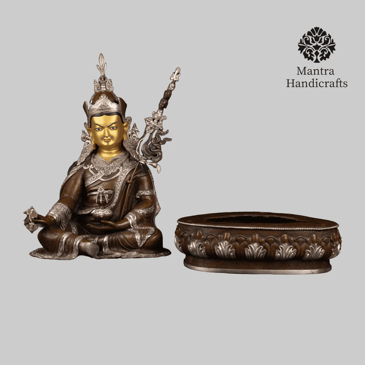 Guru Rinpoche Oxidized Statue