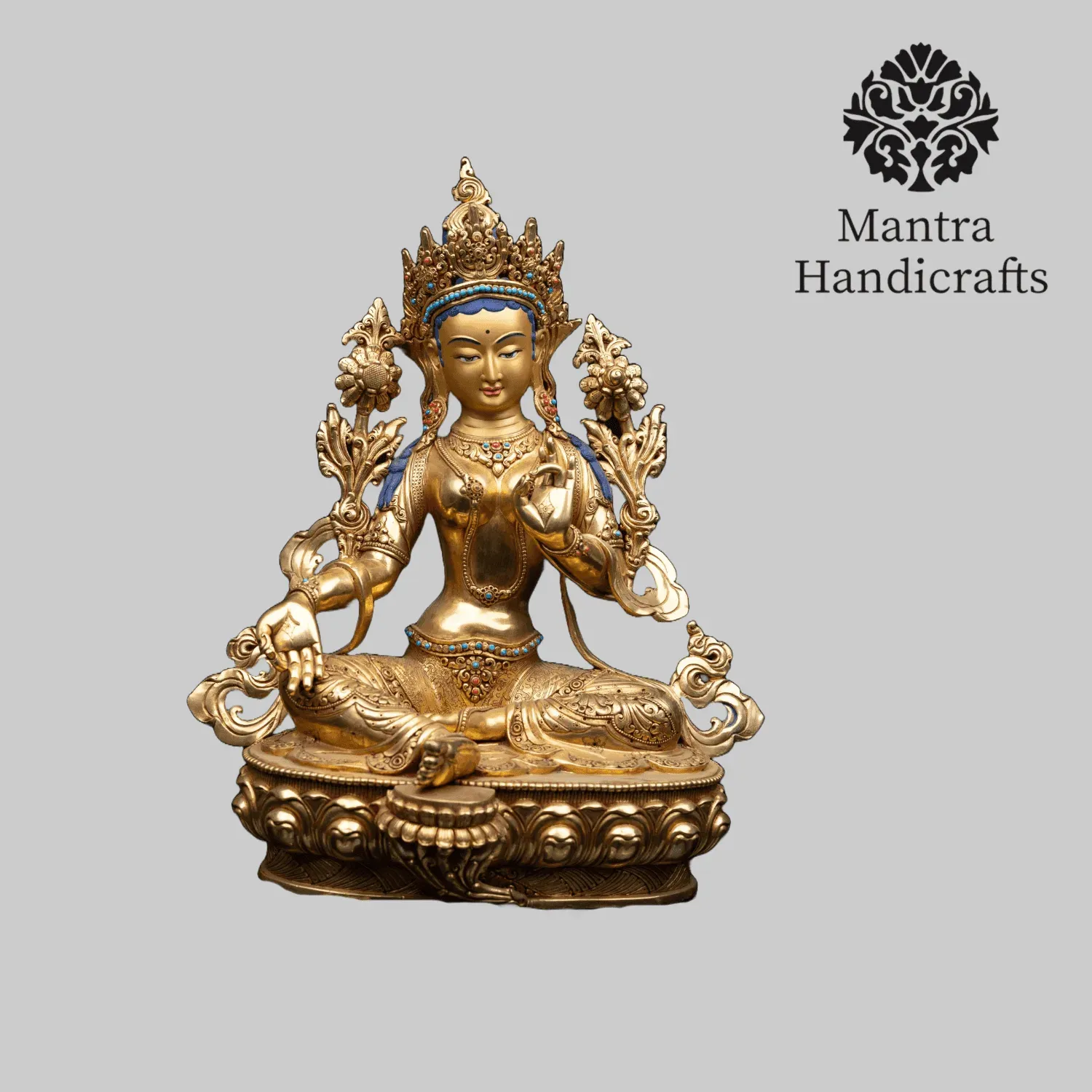 Seated Green Tara Statue | Beauty and Divinity