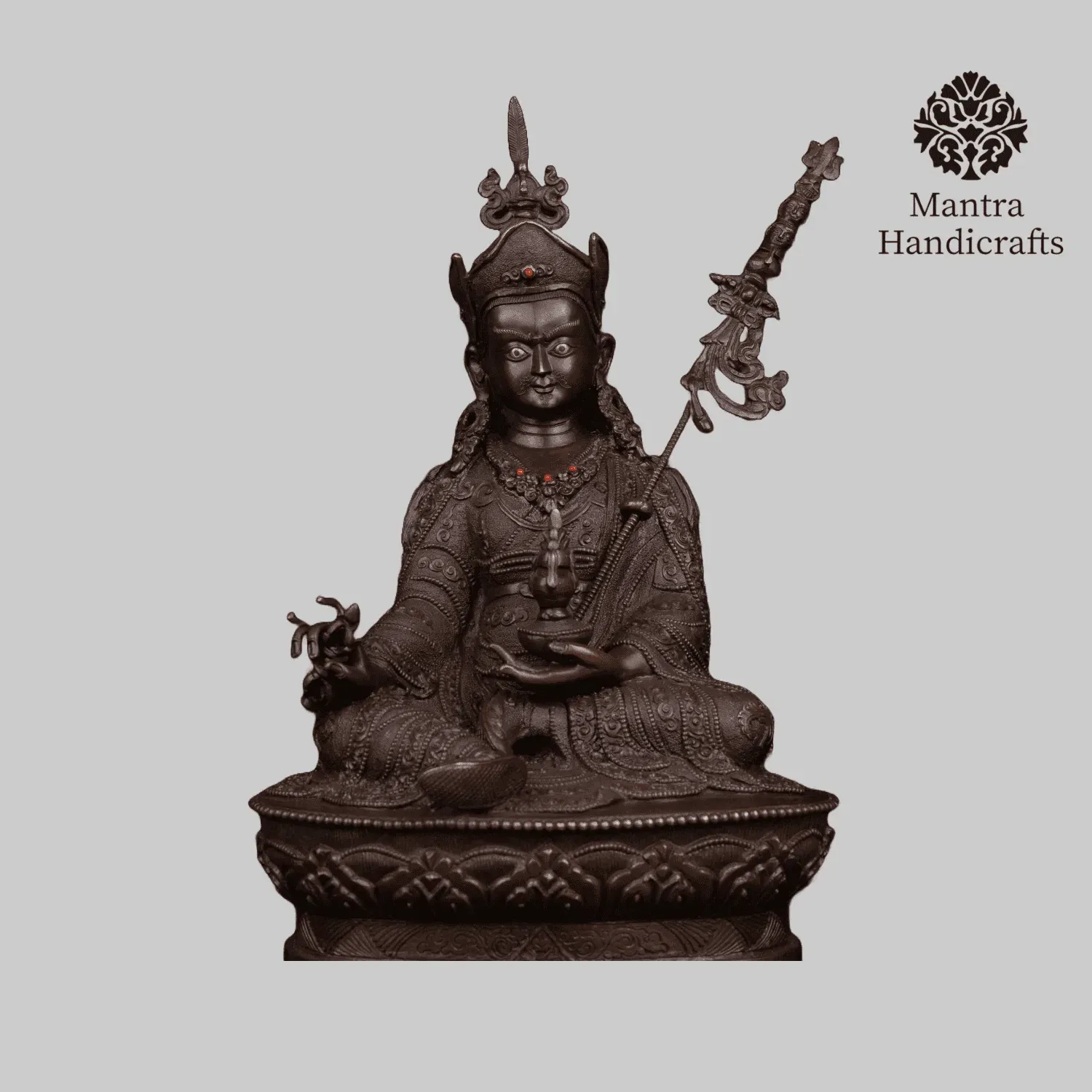 Handcrafted Padmasambhava Guru Rinpoche Statue | Tibetan Buddhist Icon