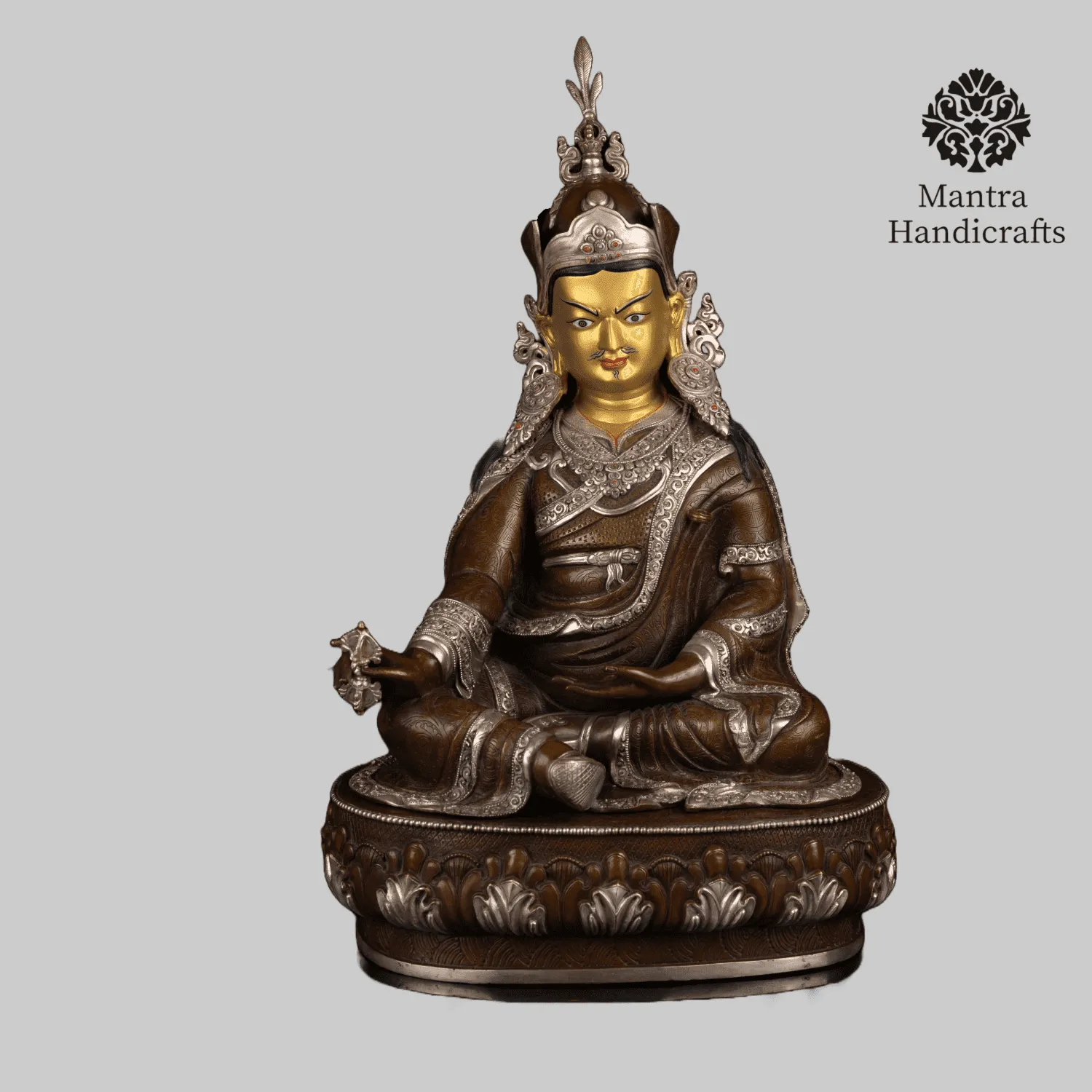 Guru Rinpoche Oxidized Statue