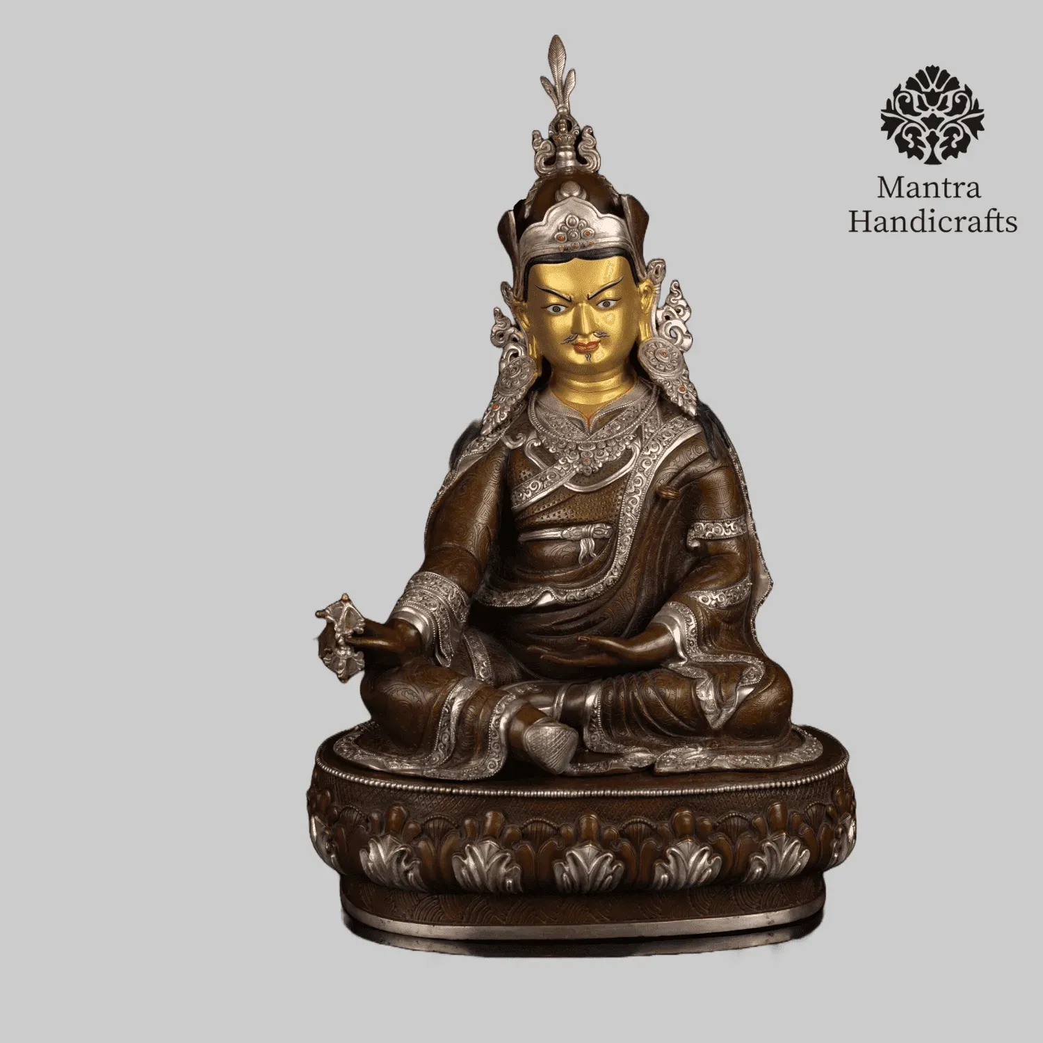 Guru Rinpoche Oxidized Statue