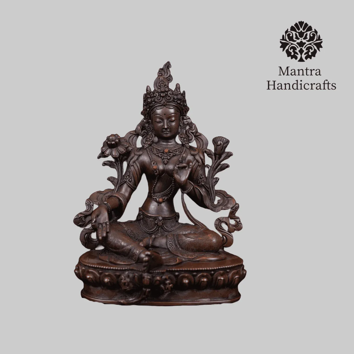Green Tara Devi Statue | Protective Goddess of Compassion Figurine