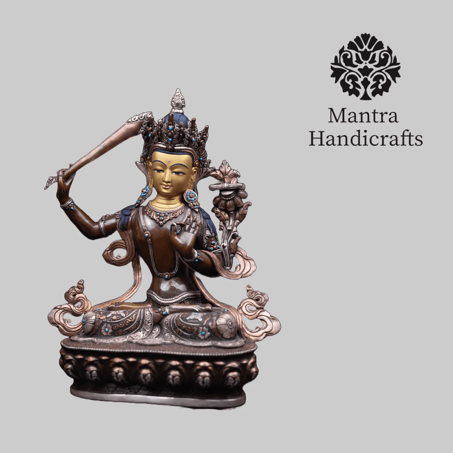 Manjushree Statue | Handcrafted Manjushree Sculpture 3 Manjushree Statue | Handcrafted Manjushree Sculpture