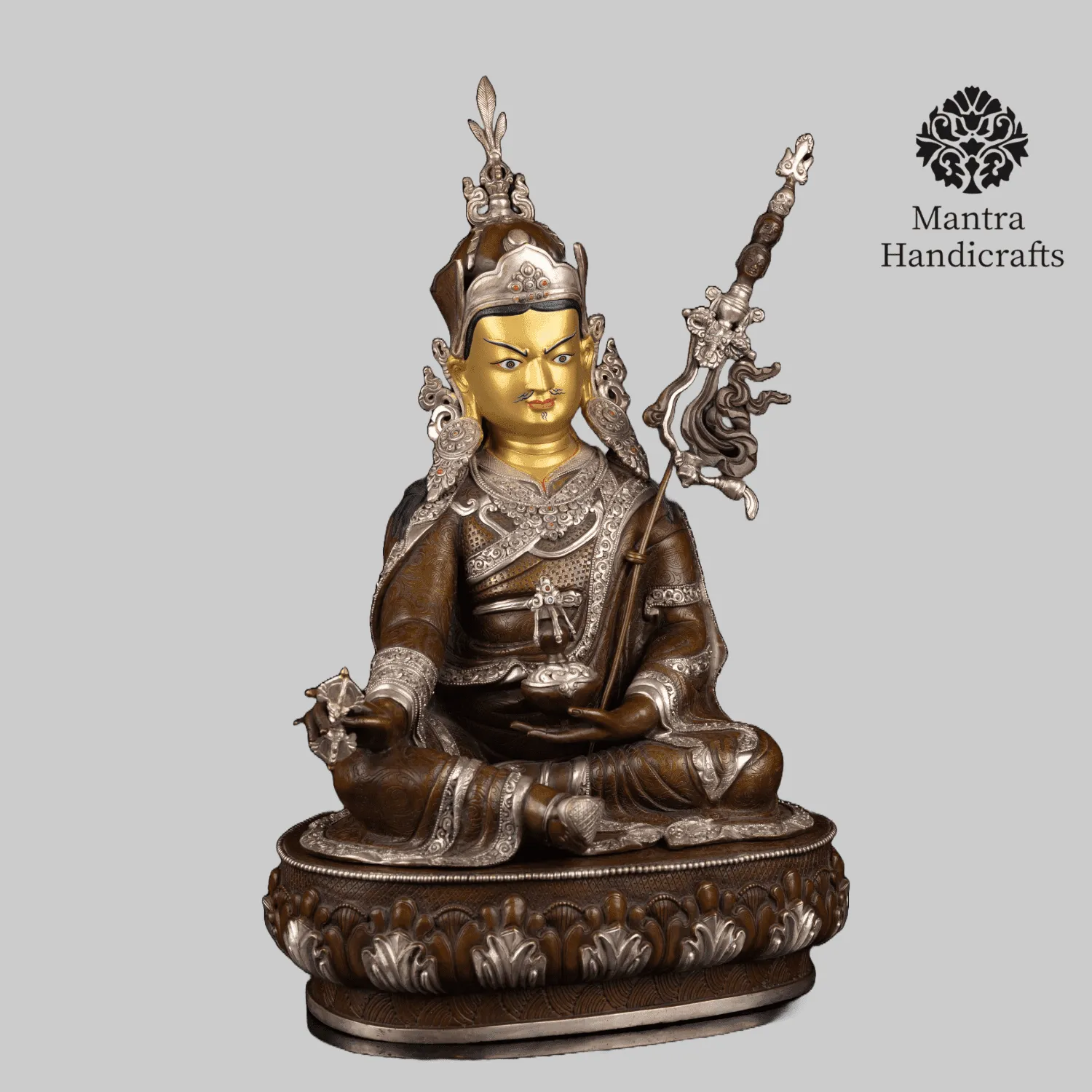 Guru Rinpoche Oxidized Statue