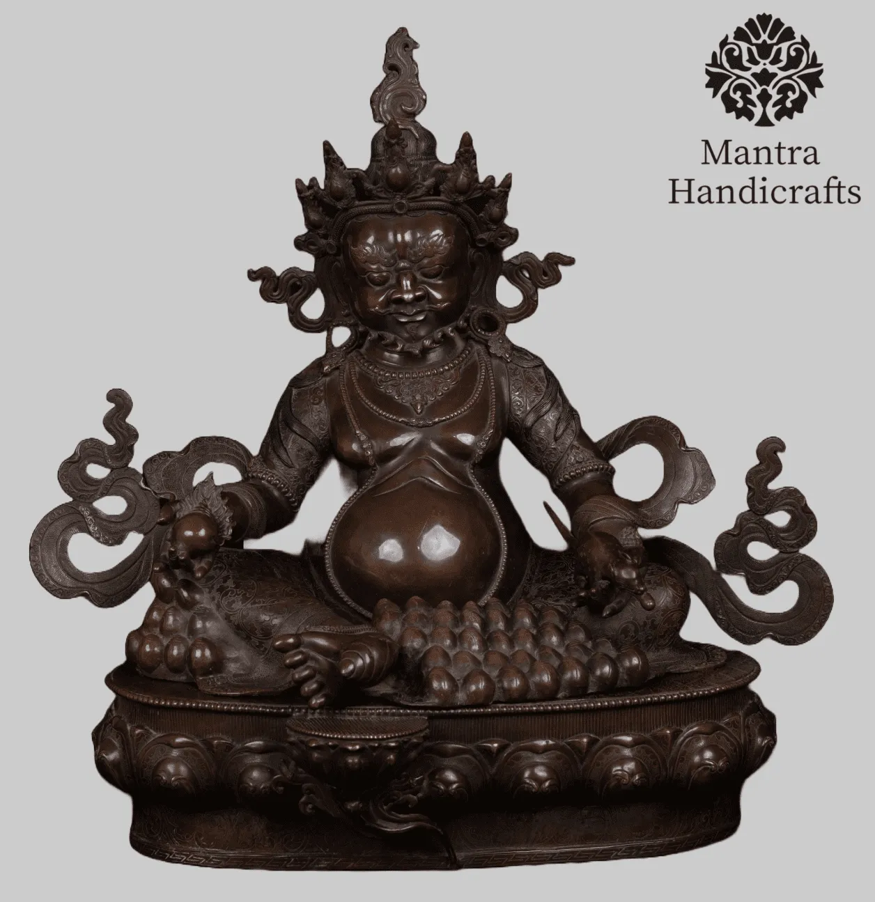 Handcrafted Kuber Statue | Artisanal Copper Sculpture