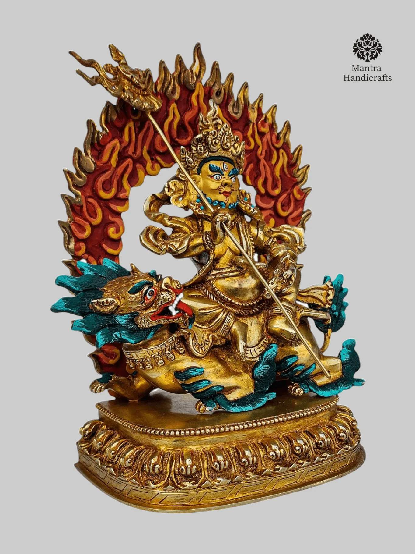 Jambhala Buddha Statue | 24K Gold Plated Handcrafted Namtose Figure