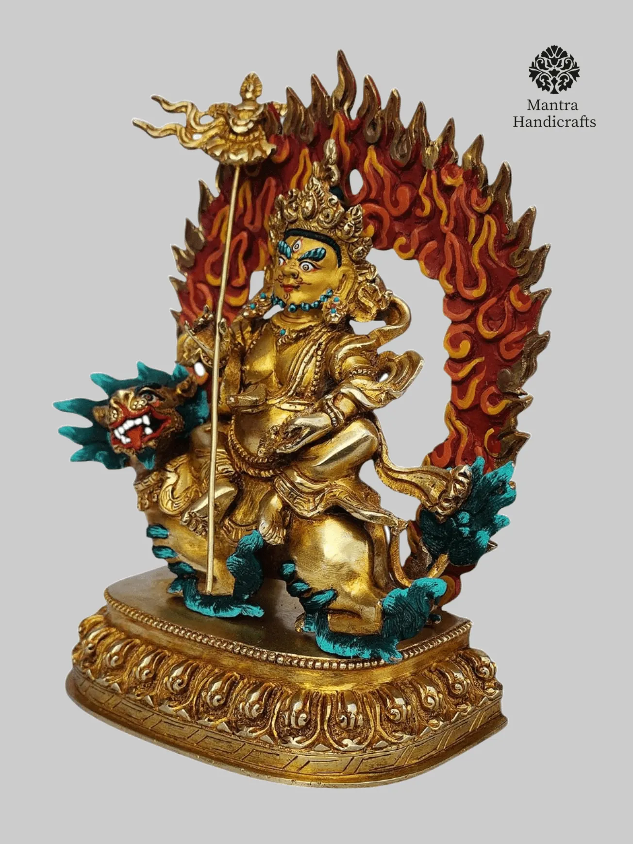 Jambhala Buddha Statue | 24K Gold Plated Handcrafted Namtose Figure