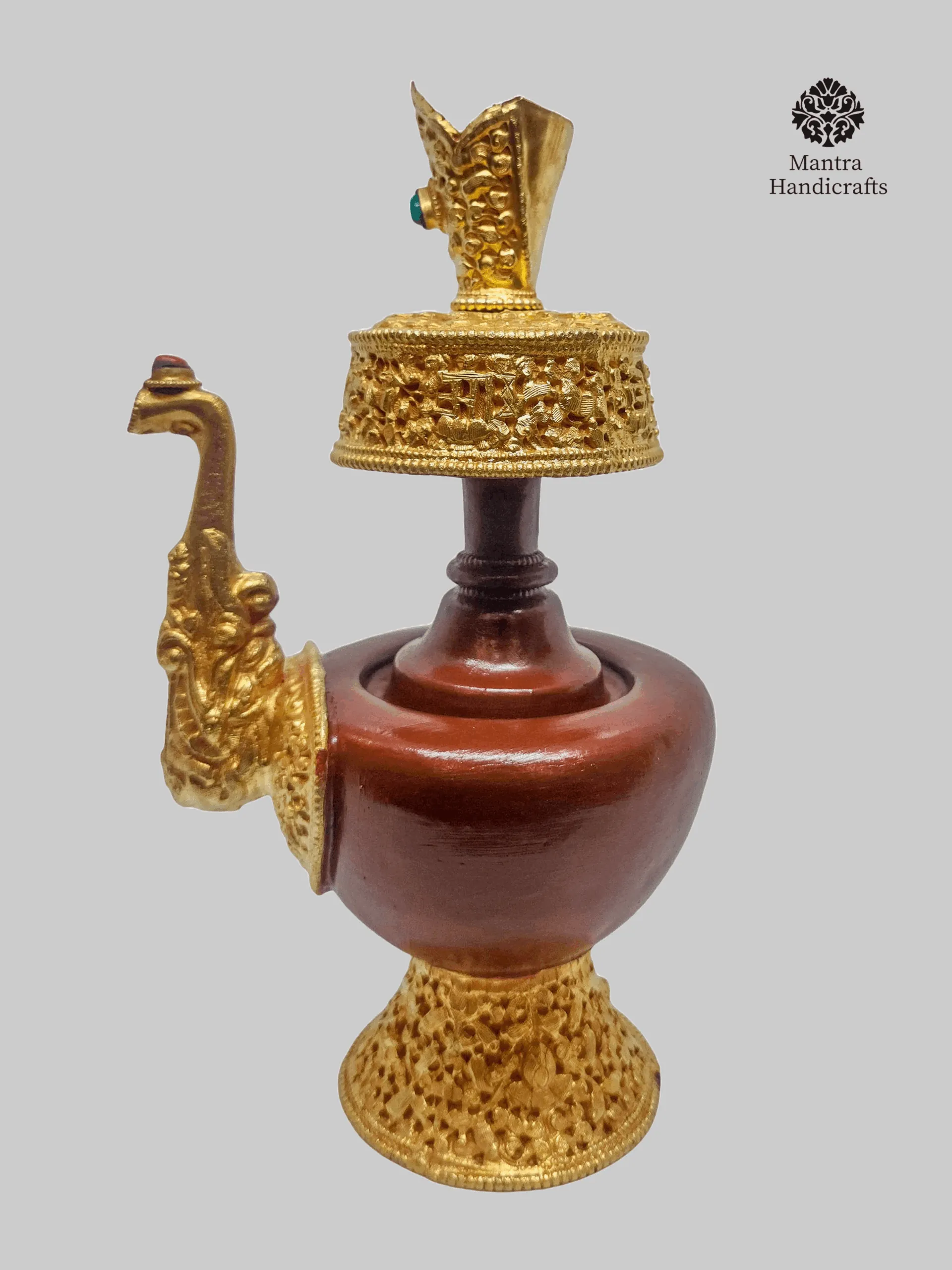 Bhumpa Offering Bowl Set | Gold & Chocolate Oxidized