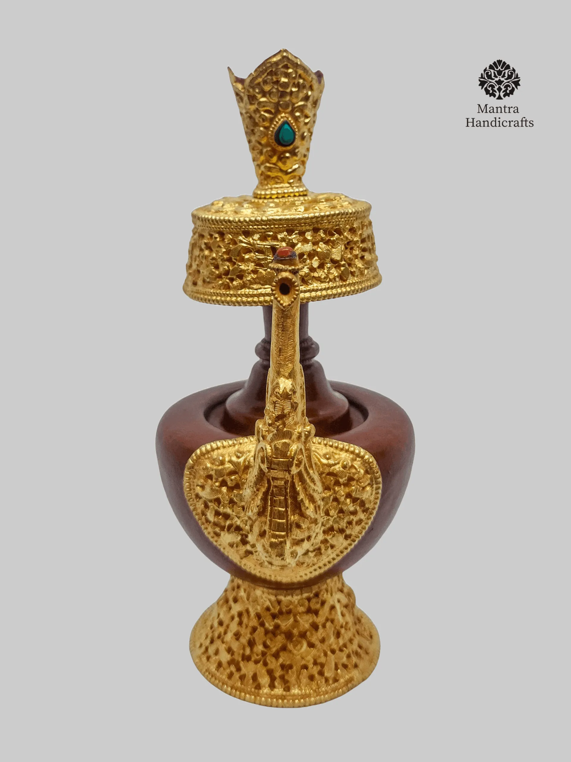 Bhumpa Offering Bowl Set | Gold & Chocolate Oxidized