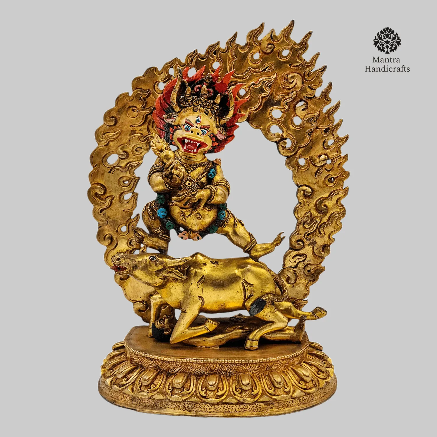 Yamantaka | Handcrafted Gold-Plated Wrathful Deity