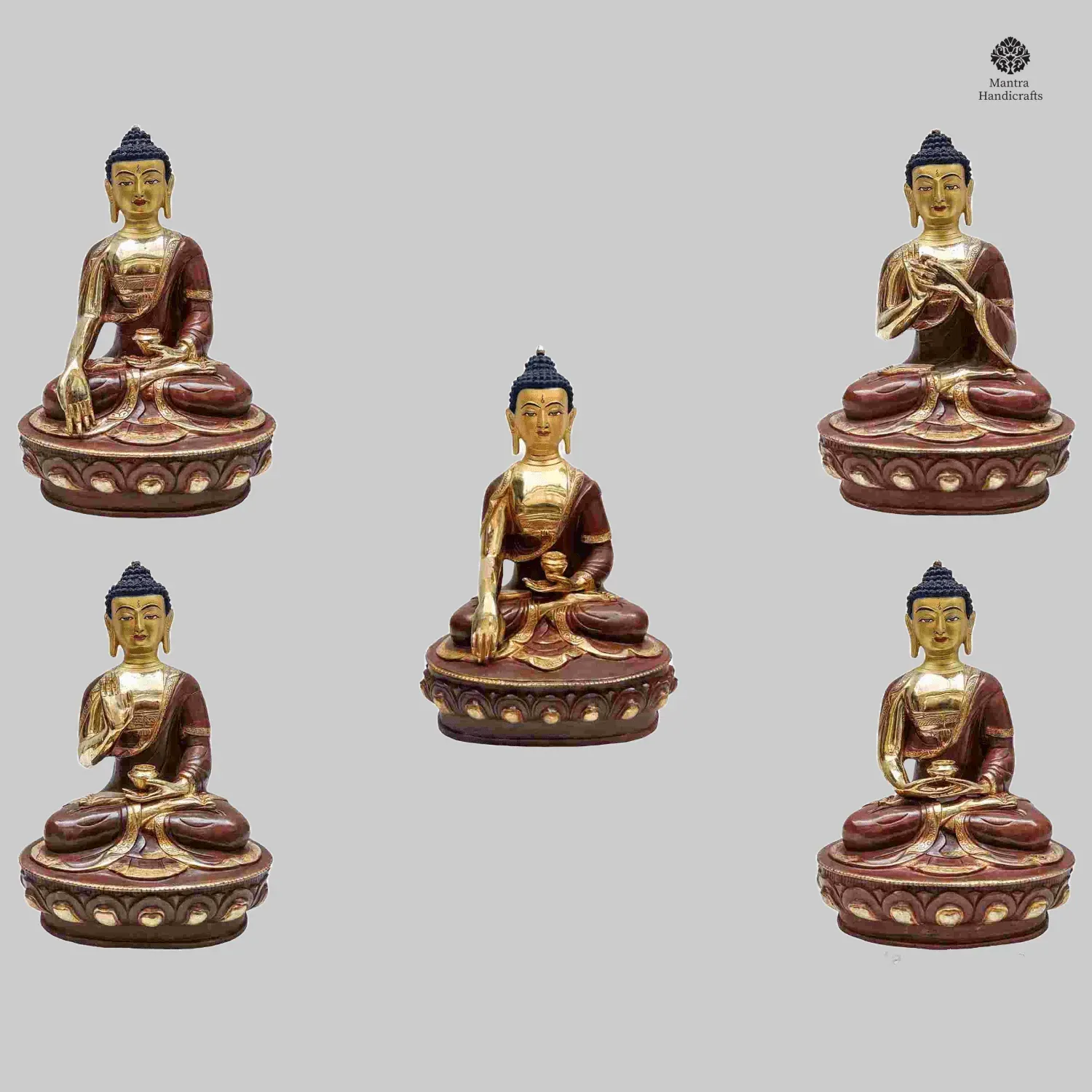 Pancha Buddha Statue | Five Wisdom Buddhas