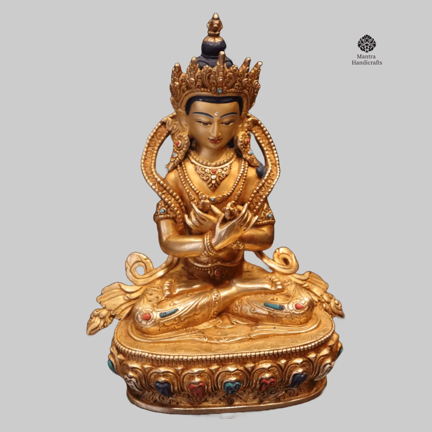 Vajradhara Statue | 24K Gold Gilded | Source of All Tantras