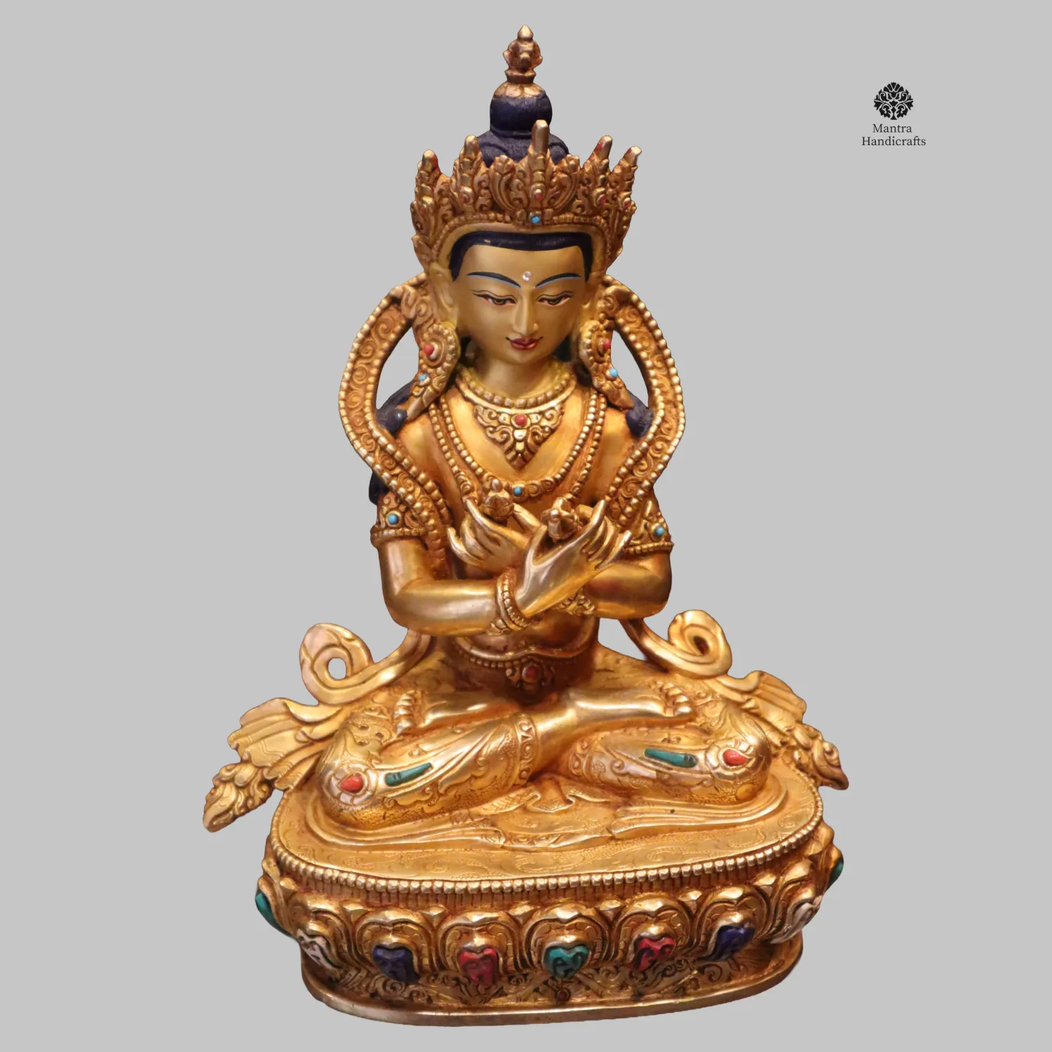 Vajradhara Statue | 24K Gold Gilded | Source of All Tantras