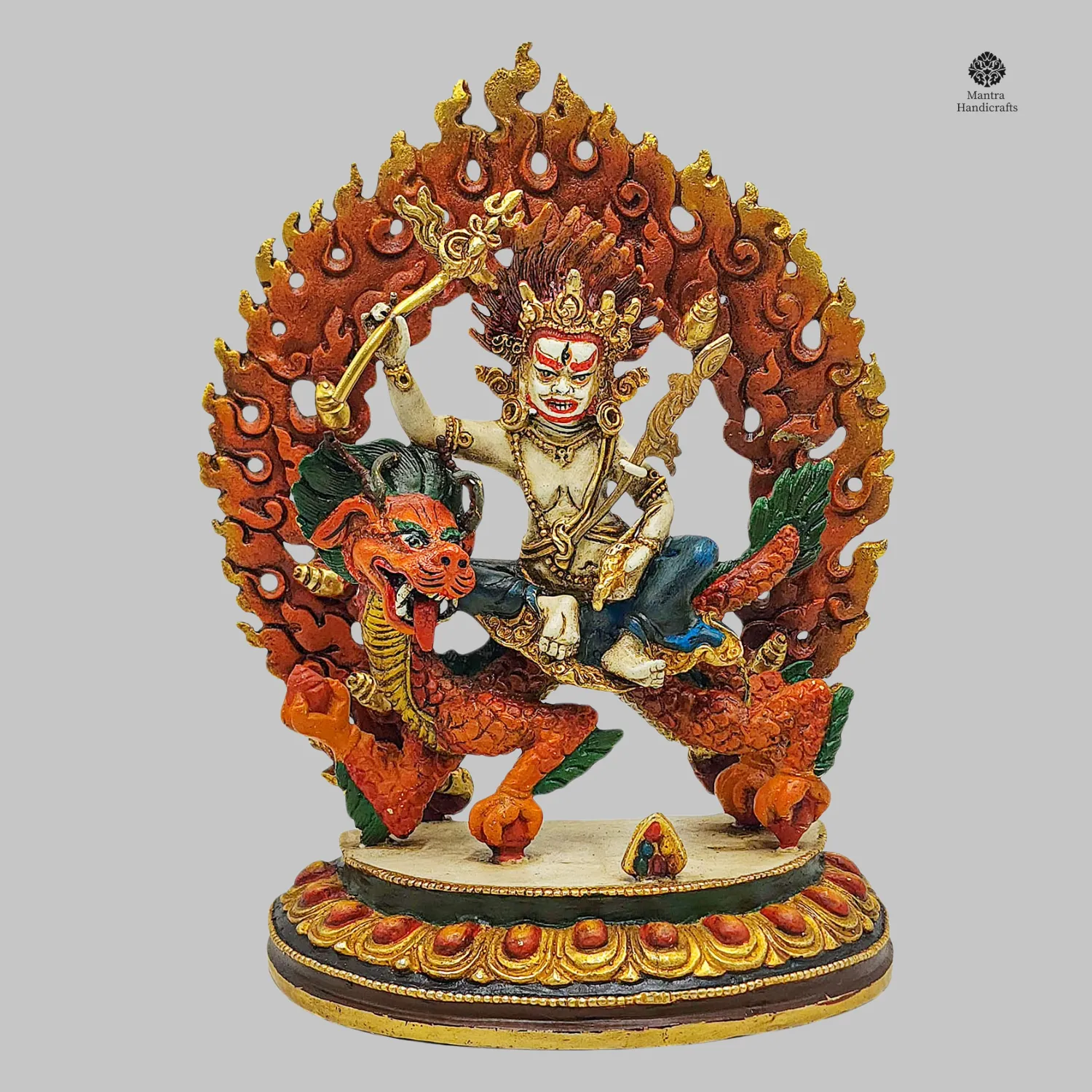 White Jambhala Miniature Statue | Thangka Color Finishing