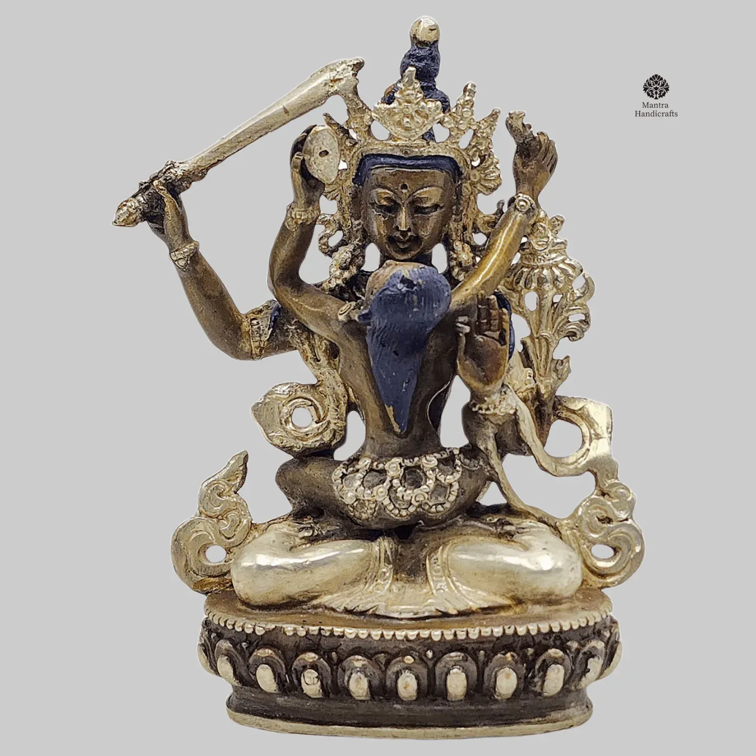 Manjushri Shakti Mini Statue | Wisdom Deity with Sword