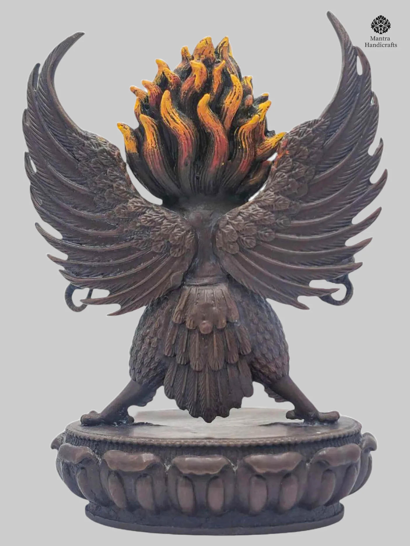 Garuda Buddhist Miniature Statue | Chocolate Oxidized Divine Protector 4 Garuda Buddhist Miniature Statue | Chocolate Oxidized Divine Protector