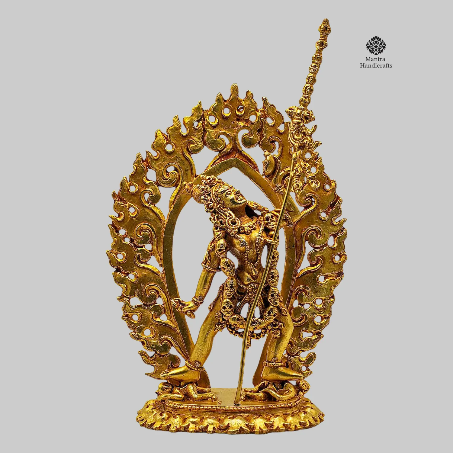 Vajrayogini Miniature Statue | 24K Gold Gilded | Tantric Buddhist Deity