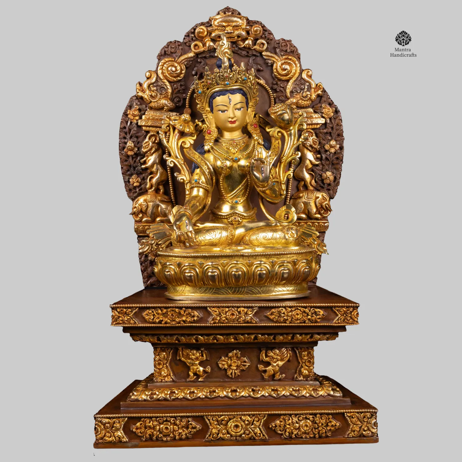 White Tara on Throne | Goddess of Healing & Peace