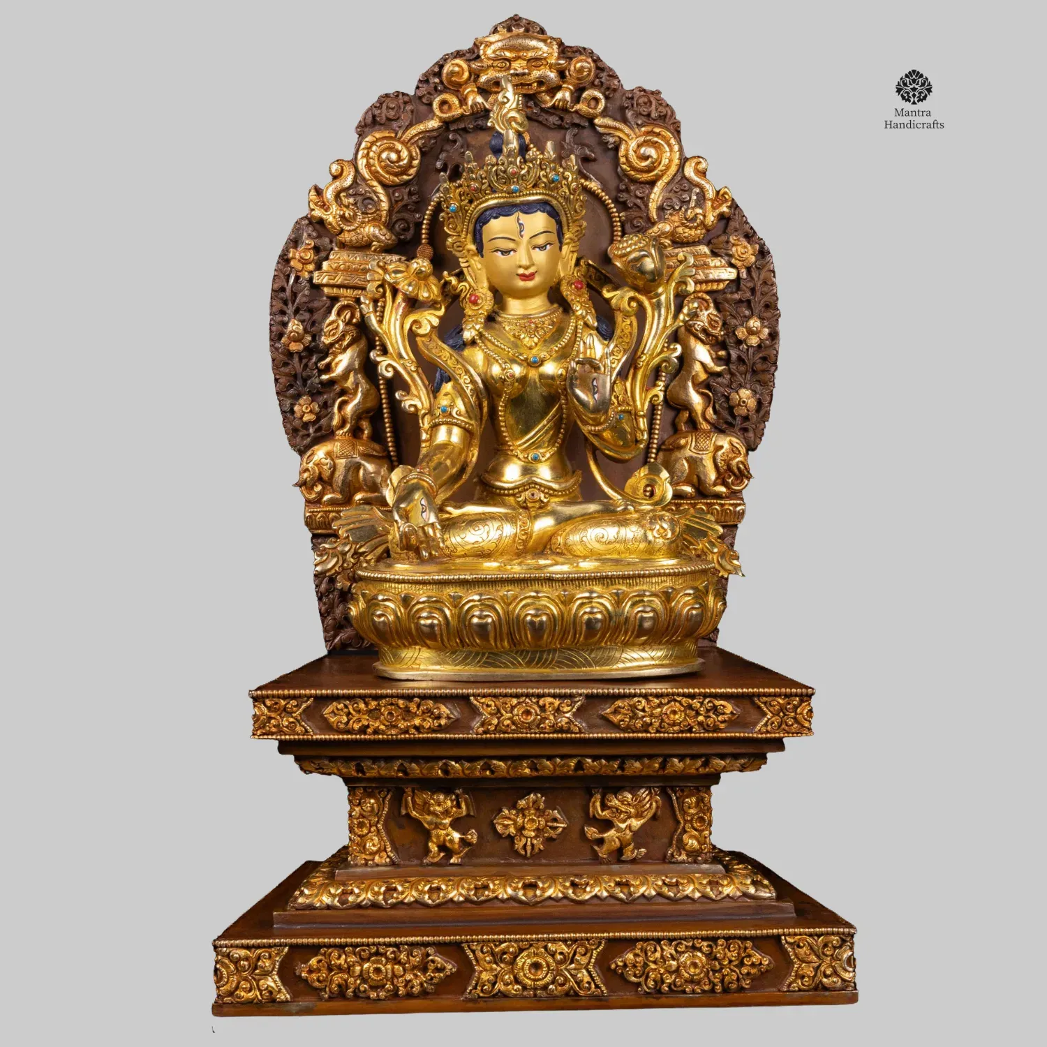 White Tara on Throne | Goddess of Healing & Peace