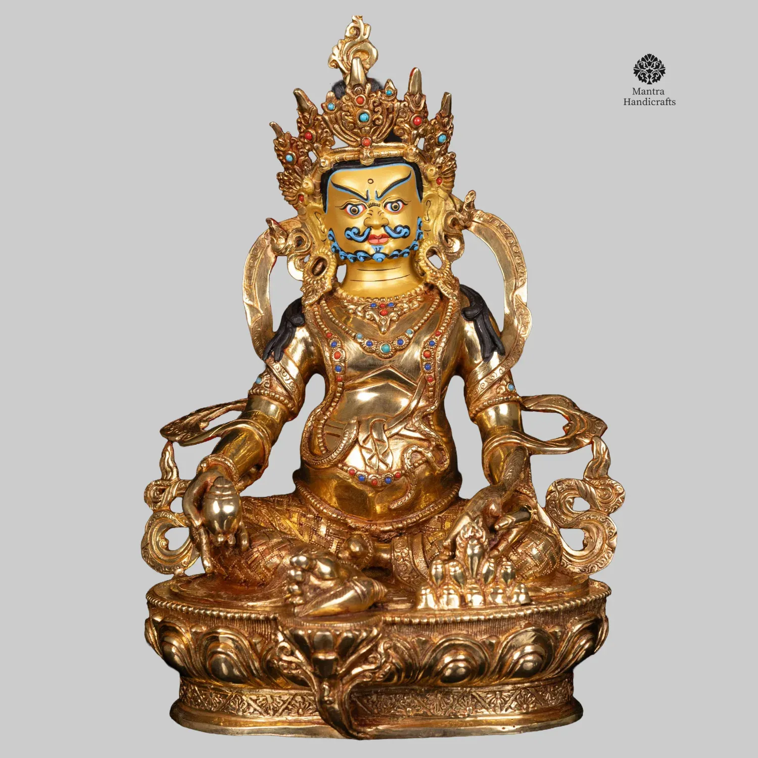 Yellow Jambhala Statue | Buddhist God of Wealth & Prosperity