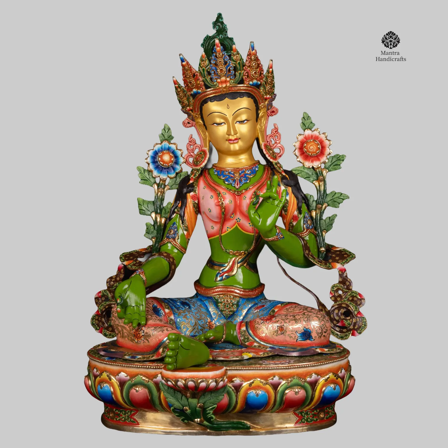 Green Tara Statue | Handcrafted Goddess of Compassion