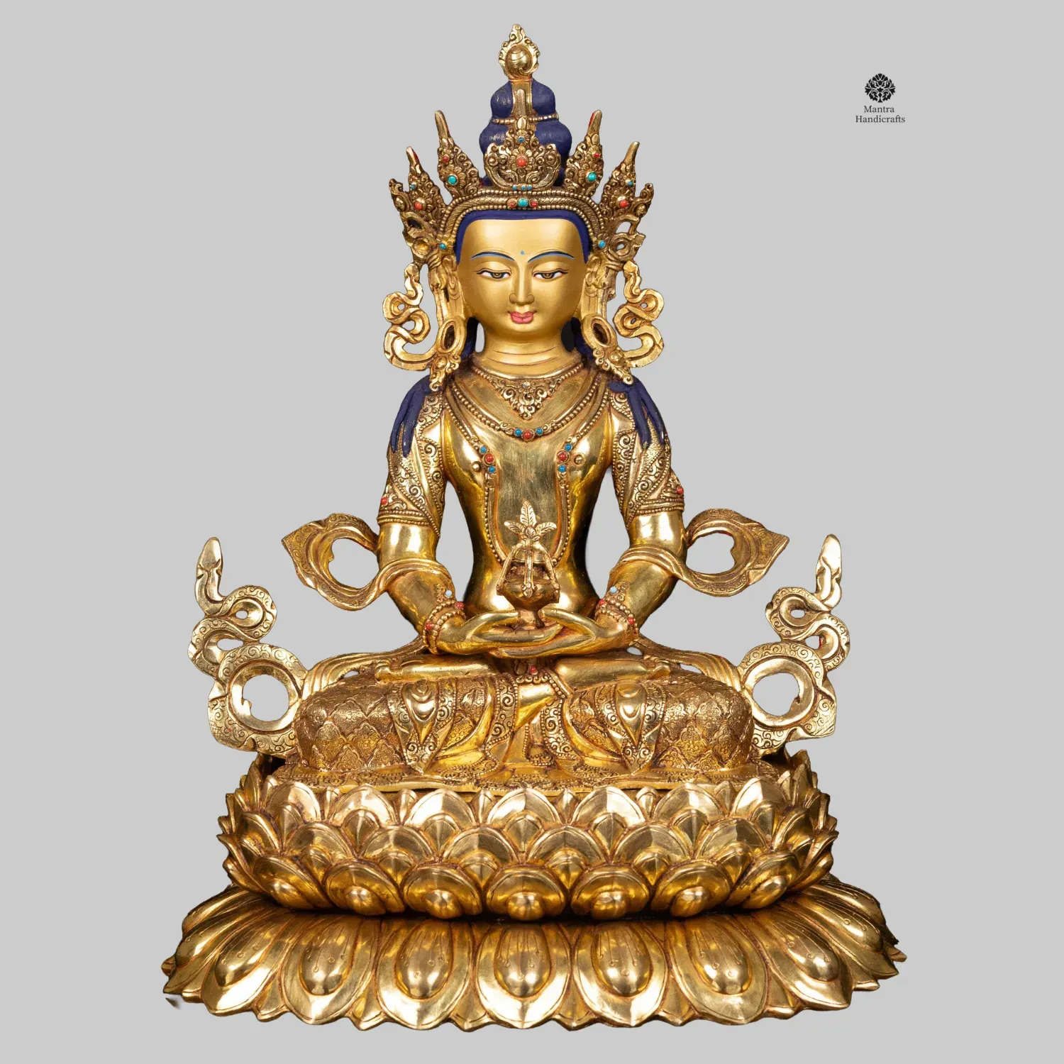 Aparimita Buddha Statue | Gold Plated, Wisdom & Vitality