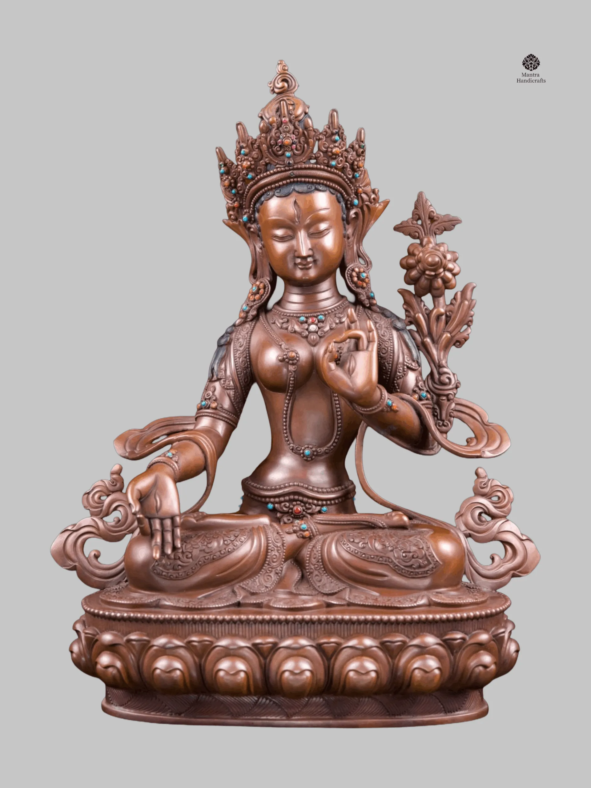 Chocolate Oxidized White Tara | Goddess of Compassion