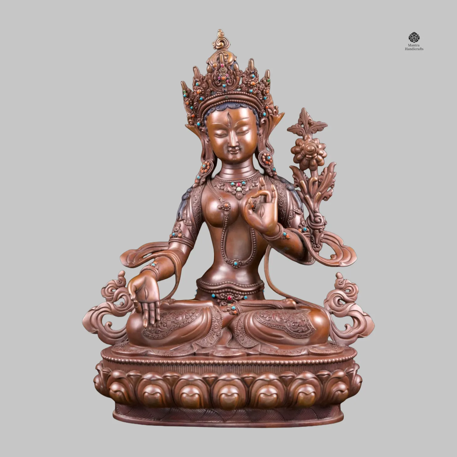 Chocolate Oxidized White Tara | Goddess of Compassion